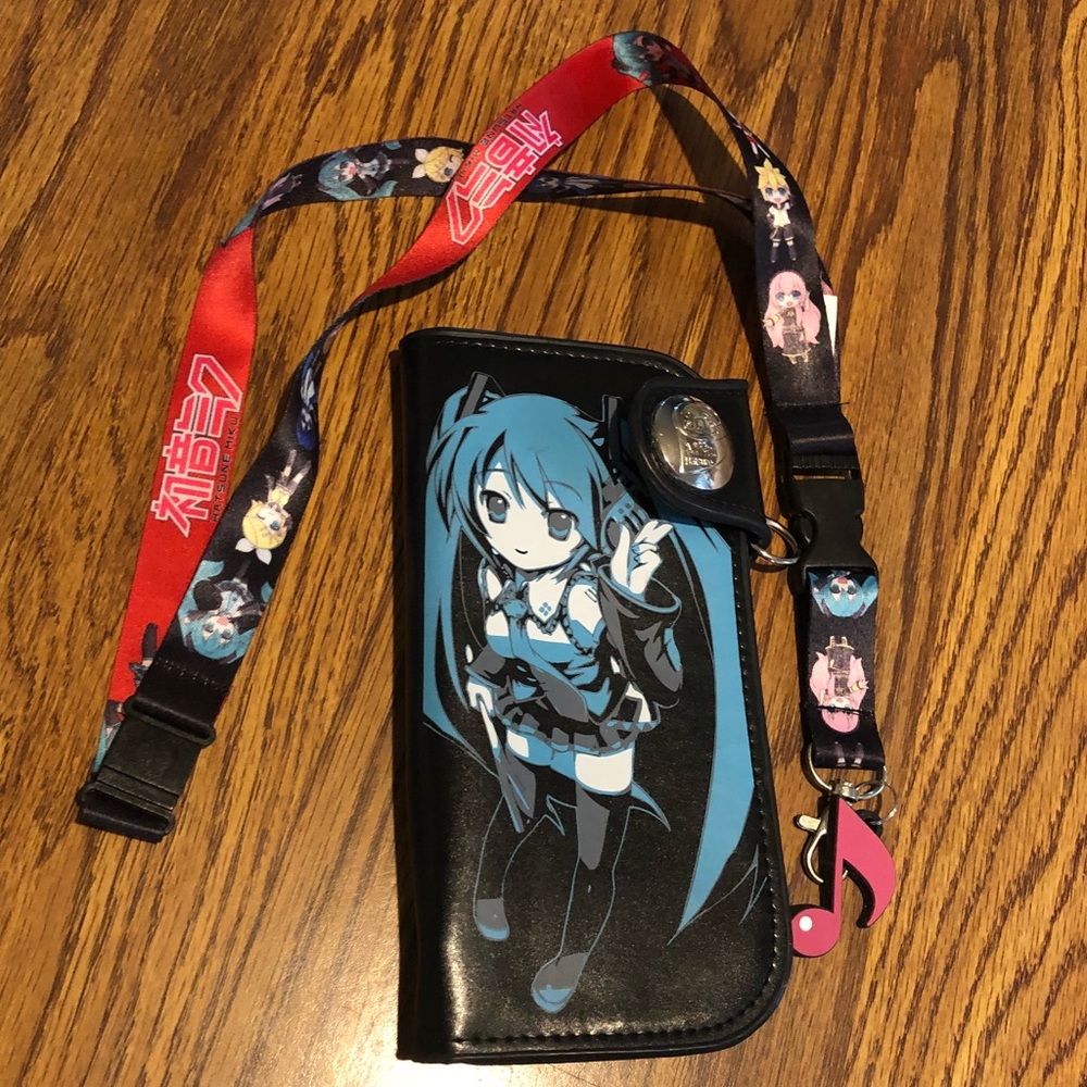 Miku Hatsune Wallet + Vocaloid Lanyard